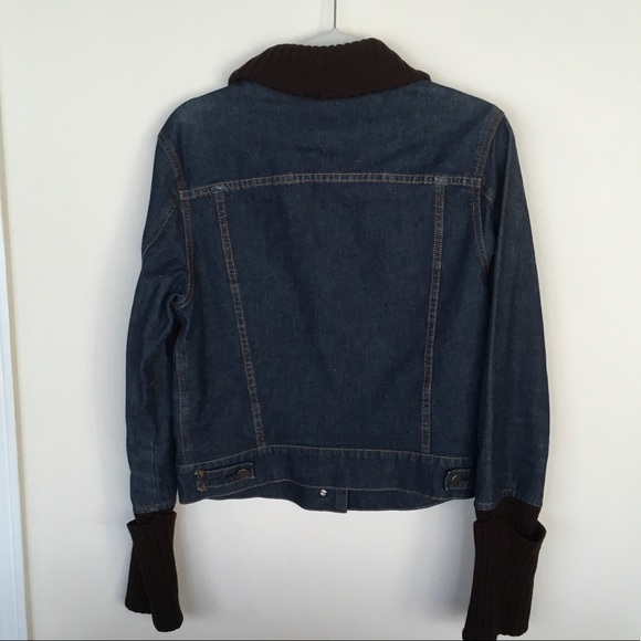 Theory Jean Jacket with Sweater Detail - Picture 2 of 3